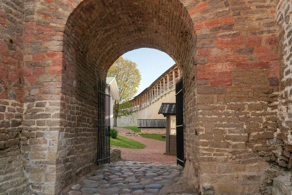 La fortaleza de Izborsk. Las ruinas de la fortaleza de piedra más antigua de Rusia. Izborsk — Foto de Stock