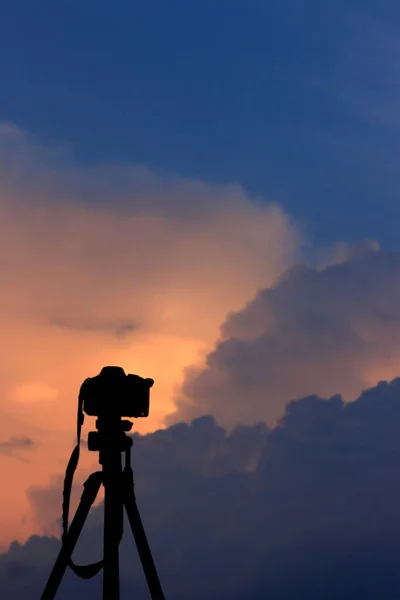 Conjunto Fotos Beleza Pôr Sol Natureza Tirar Fotos Câmera — Fotografia de Stock