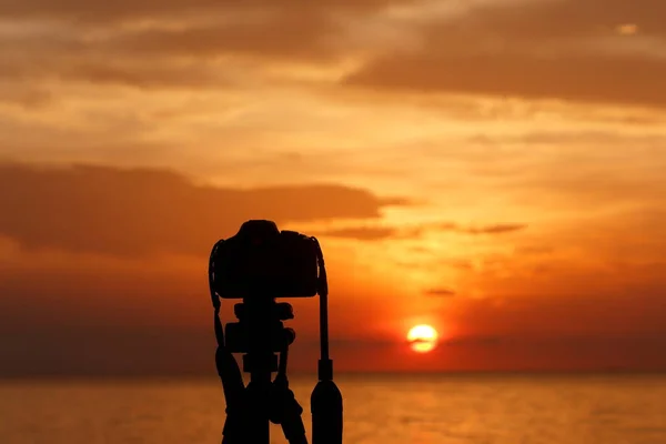 Набор Фотографий Восхода Солнца Моря Отражающих Красоту Природы Делая Снимки — стоковое фото