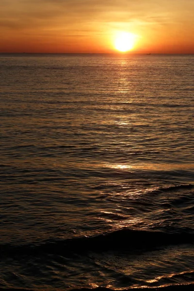 Photographie Lever Soleil Mer Beau Ciel Des Nuages Matin — Photo