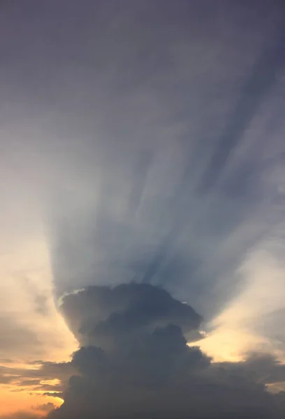 Nubes Extrañas Formas Naturaleza Que Son Hermosas Atardecer — Foto de Stock