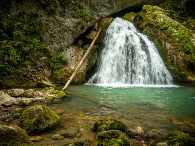 Eventai waterfall in Galbena canyon, Transylvania, Romania, Western Carpathian mountains, Apuseni national park