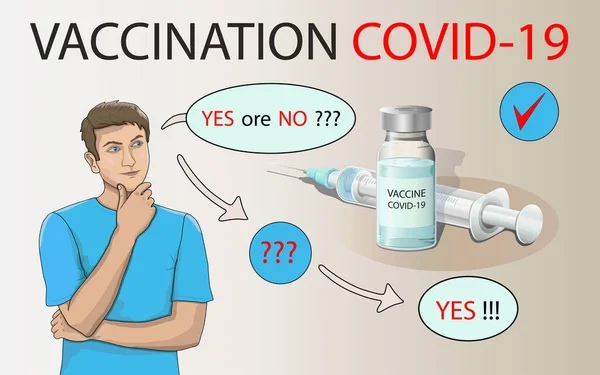 Médecine Santé Vaccination Vaccinations Une Photo Une Personne Songeant Faire — Image vectorielle