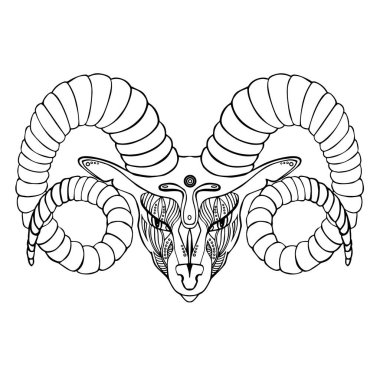 Vector clipart signs of the zodiac - Aries.