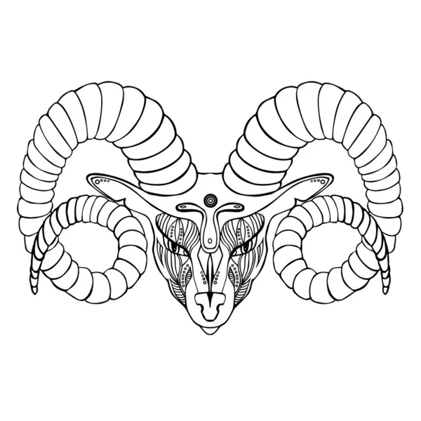 Vector Clipart Signs Zodiac Aries — Stockový vektor