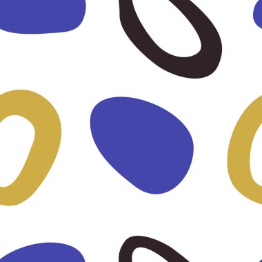 Yüzyılın ortalarında soyut şekiller beyaz üzerinde pürüzsüz tekrarlayan desenler