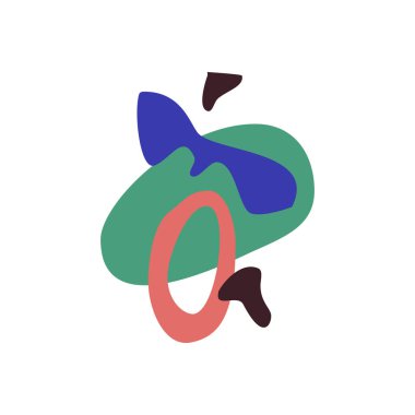 Beyaz üzerine modern soyut geometrik şekiller düzenleme