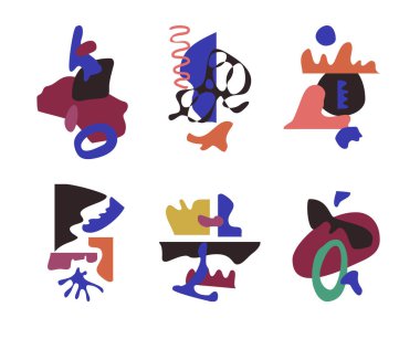 Modern soyut geometrik şekiller ayarlandı.