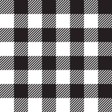 Buffalo plaid white seamless pattern. Checkered repeat background.