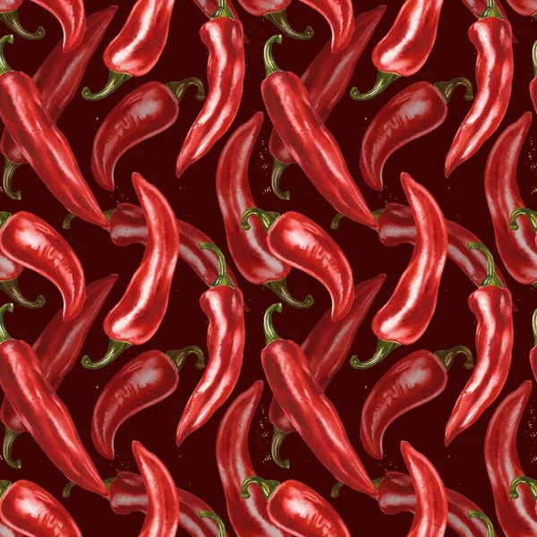 Rode hete chili peper, hele peulen, klaar. Met de hand getekend aquarel illustratie geïsoleerd op witte achtergrond. — Stockfoto