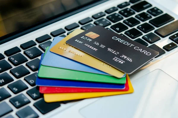 Credit Card Payment Online Payment Online Store Credit Card Online — Stock Photo, Image