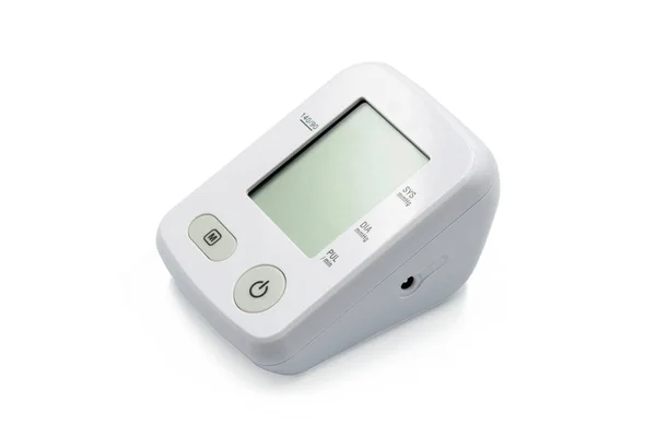 Sphygmomanometer Vérnyomás Monitorok Izolált Fehér Alapon — Stock Fotó