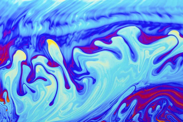 迷幻的多彩的背景抽象 彩虹色图案背景 肥皂泡的宏观摄影 — 图库照片