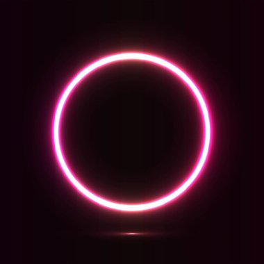 sancak çizer vektörü için neon parlayan daire