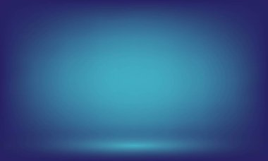 Sihirli gece aydınlatması mavi oda 3D arka plan. Düz şablon. Gizli stüdyo çizimi. Soyut grafik. vekto