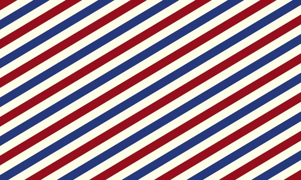 Red Blue Usa Diagonal Lines Seamless Pattern Abstract Barbershop Vintage — Stock Vector