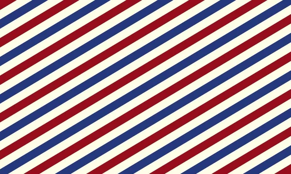 Red Blue Usa Diagonal Lines Seamless Pattern Abstract Barbershop Vintage — Vector de stock