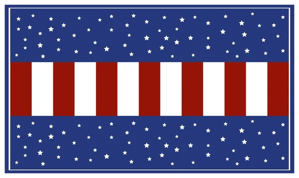 Independence Day Striped Background Red Blue Lines Stars Illustration Vecto — Stock Vector