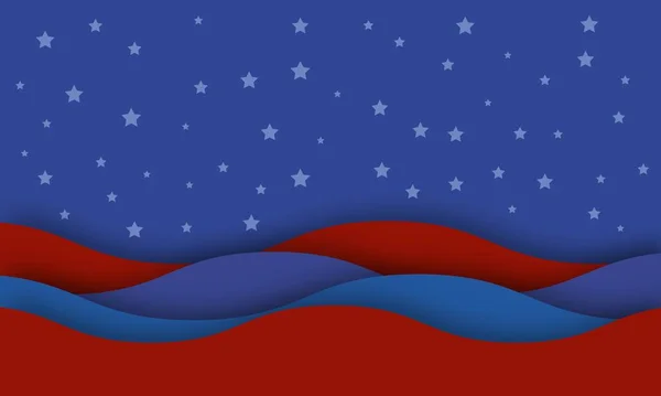 Independence Day Striped Background Red Blue Lines Stars Illustration Vecto — vektorikuva