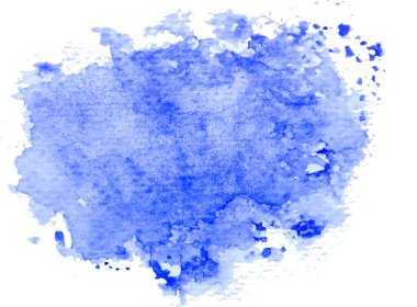 Mavi renkli vektör el, suluboya sıvı leke çizmiş. Soyut su lekeleri karalama damlası resimleme duvar kağıdını lekeler