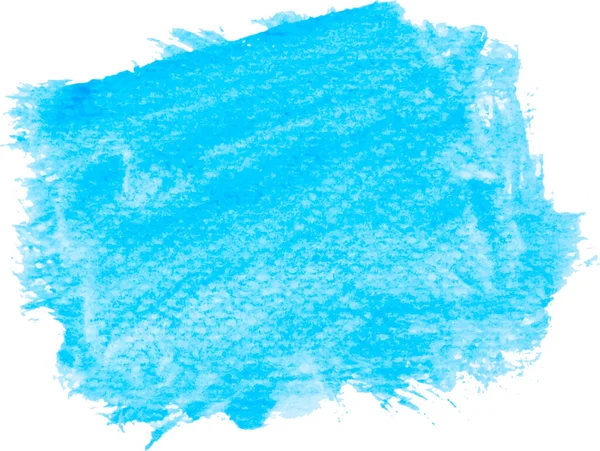 Blauwe Kleur Vector Hand Getrokken Aquarel Vloeibare Vlek Abstract Aqua — Stockvector