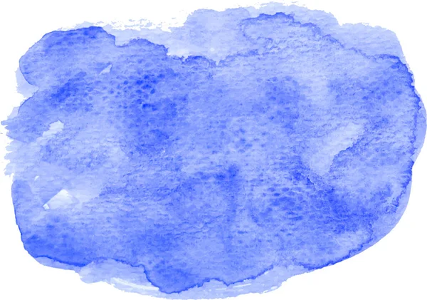 Blue Color Vector Hand Drawn Watercolor Liquid Stain Abstract Aqua — Stock vektor
