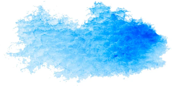 Blue Color Vector Hand Drawn Watercolor Liquid Stain Abstract Aqua — ストックベクタ