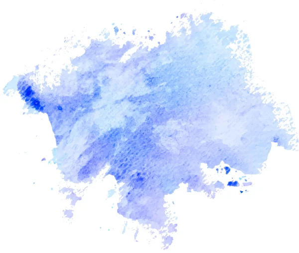 Modrá Barva Vektor Ručně Kreslené Akvarel Tekuté Skvrny Abstraktní Aqua — Stockový vektor