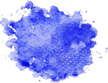 Mavi renkli vektör el, suluboya sıvı leke çizmiş. Soyut su lekeleri karalama damlası resimli duvar kağıdı