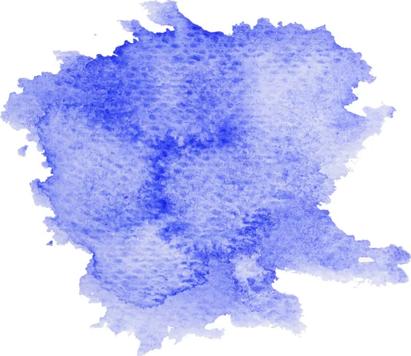 Blauer Farbvektor Handgezeichnet Aquarell Flüssigen Fleck Abstrakte Aqua Flecken Kritzeln — Stockvektor