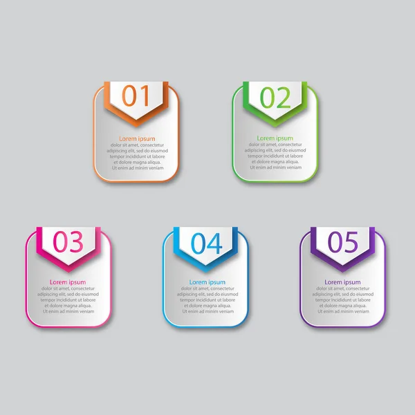 Vector Coloridas Infografías Para Sus Presentaciones Negocios Diseño Del Sitio — Vector de stock