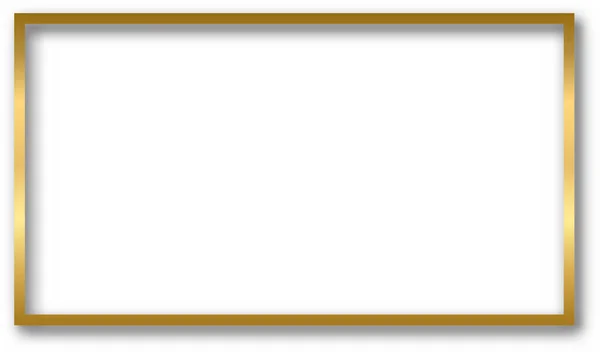 Золотая Блестящая Винтажная Рамка Тенями Изолированном Прозрачном Фоне Золотая Роскошь — стоковый вектор
