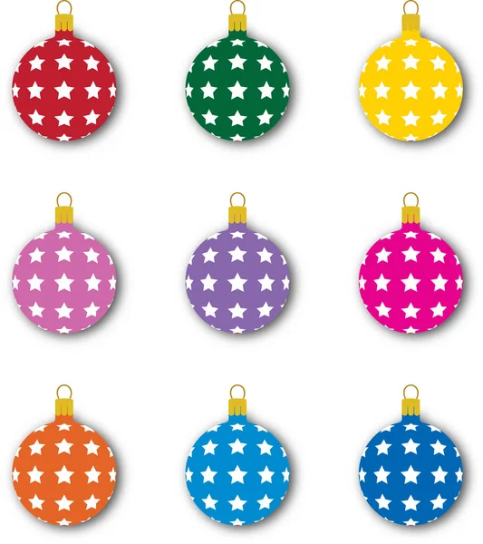 Christmas Balls Christmas Vector Decorations Vector — Vetor de Stock