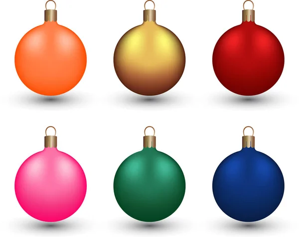 Bolas Navidad Navidad Vector Decoraciones Vector — Vector de stock
