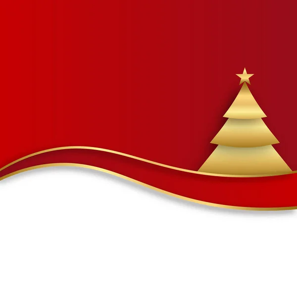 Elegant Red Gold Background Christmas Background Vector Illustration — ストックベクタ