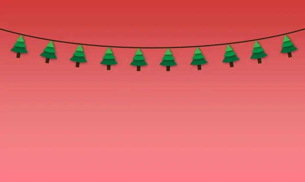 Hanging Christmas Icons Empty Card Decorations Copyspace Vecto — Διανυσματικό Αρχείο