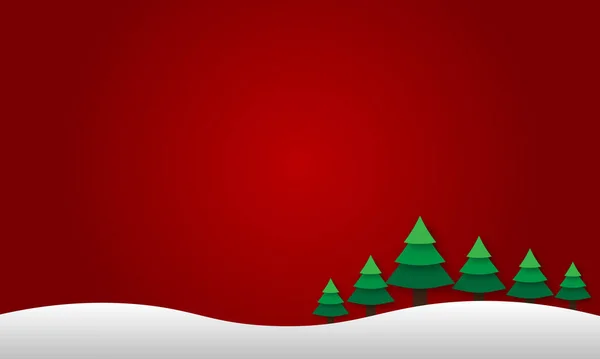 Red Snow Christmas Background Vecto — ストックベクタ