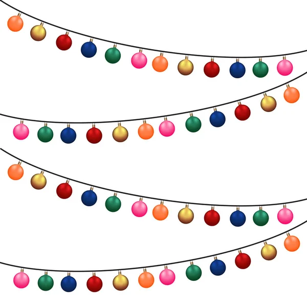 Christmas Balls Christmas Vector Decorations Vector — Vector de stock