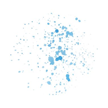 beyaz zemin üzerine mavi suluboya sıçramalarına