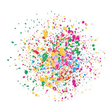 Colorful splashes on white backgroun