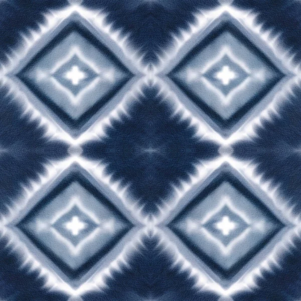Naadloos Patroon Met Aquarel Shibori Textuur Indigo Kleuren Met Hand — Stockfoto