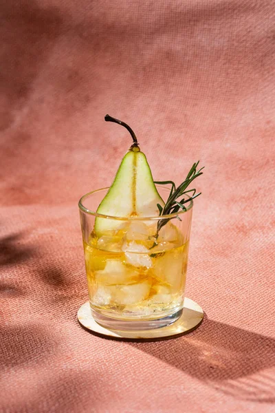 Cocktail Pear Ice Glass — Stock Photo, Image