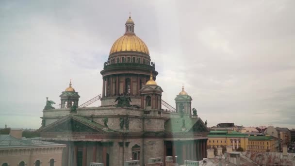 Katedra św. Izaaka w Petersburgu. Cerkiew prawosławny cerkiew cerkiew. — Wideo stockowe