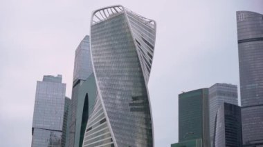 MOSCOW, RUSSIA - MAYIS, 28, 2021: Moskova City iş bölgesi, finans merkezi.