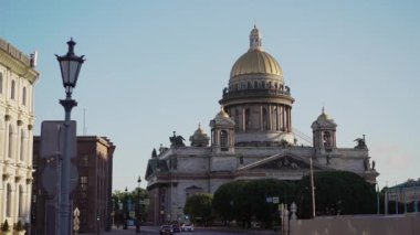 Petersburg 'daki Saint Isaacs Katedrali. Ortodoks Hıristiyanlık Kilisesi Tapınağı.