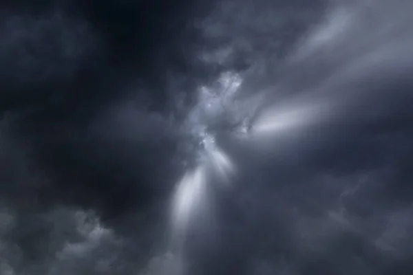 Beau Ciel Orageux Avec Nuages Apocalypse Storm Nuages Qui Accumulent — Photo