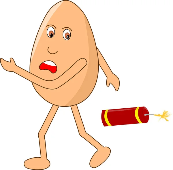 Αστεία Ινδική Themed Καρτούν Αυγό Αστεία Καρτούν Αυγό Τρέχει Μακριά — Διανυσματικό Αρχείο