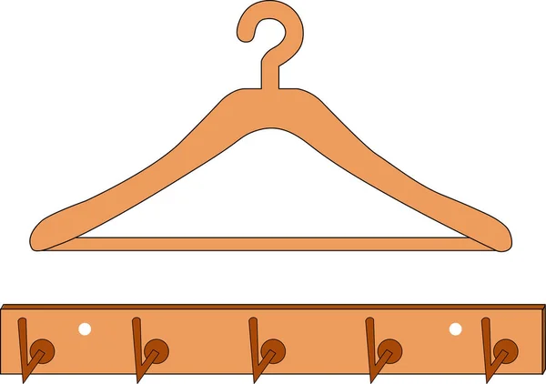 Wall Hanger Και Cupboard Hanger Εικονογράφηση Διάνυσμα — Διανυσματικό Αρχείο