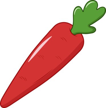 Taze Havuç Vektörü İllüstrasyonu