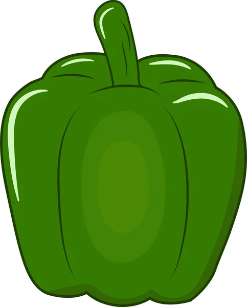 Frische Grüne Paprika Vektor Illustration — Stockvektor